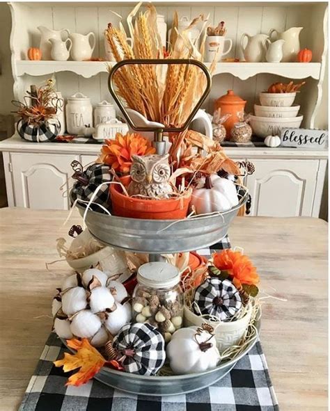 Fall Tiered Tray Ideas