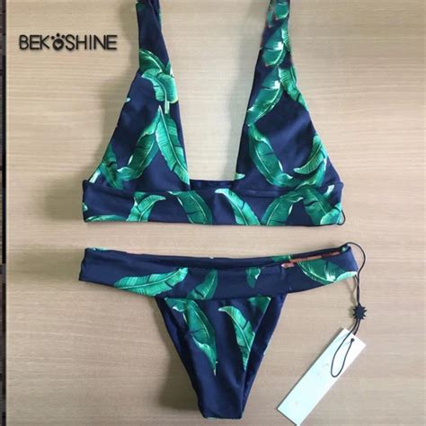 2017 Sexy Cross Brazilian Bikinis Women Print Swimwear Swimsuit Push Up