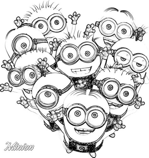 Coloriage Minions 72182 Films d animation Dessin à colorier