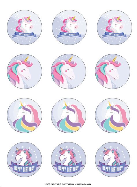 Unicorn Cake Topper Printable Printable Templates