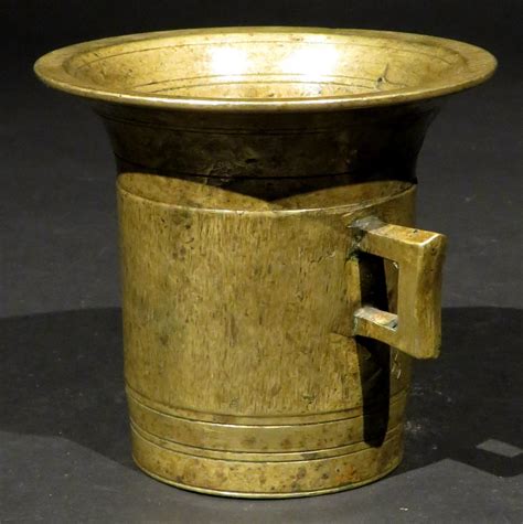 Early 19th Century Brass Apothecary Mortar And Pestle Continental Circa 1820 At 1stdibs 19th