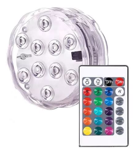 Luz Led Sumergible Multicolor Rgb Control Remoto Colores MercadoLibre