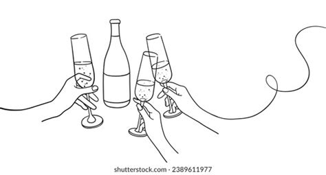 4 676 Champagne Glasses Line Art Royalty Free Photos And Stock Images