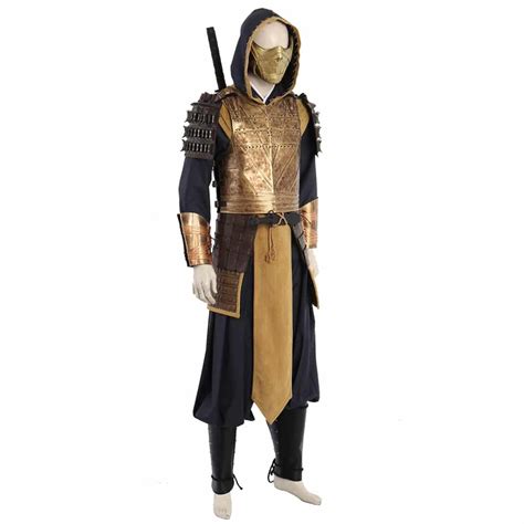 2021 Movie Deluxe Mortal Kombat Scorpion Hanzo Hasashi Costume Cosplaynow