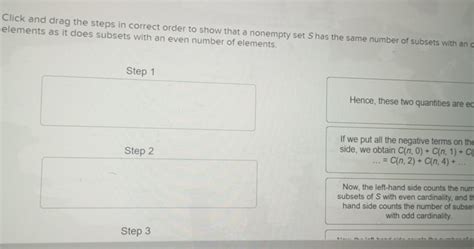 Solved Click And Drag The Steps In Correct Order To Show Chegg