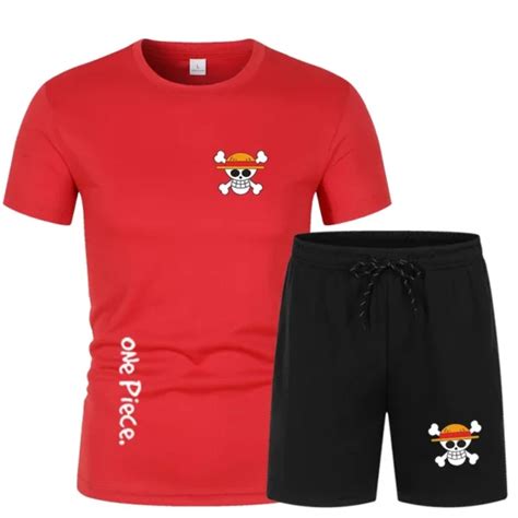 One Piece Anime Workout Clothes - Shirts And Shorts Set