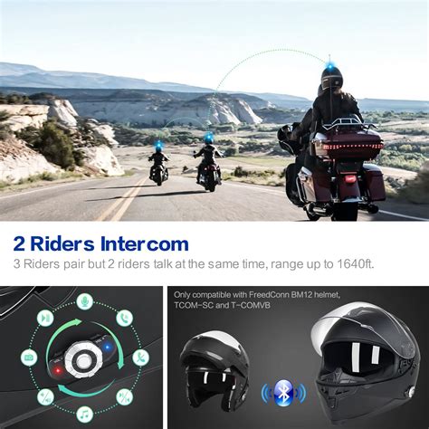 Buy Bluetooth Motorcycle Helmet FreedConn BM12 DOT Full Face Bluetooth