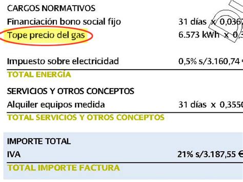 Tope Al Gas En La Factura Euros De M S En El Recibo Por Cobrarlo