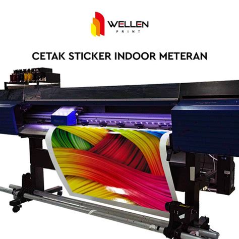 Jual Cetak Sticker Vinyl Indoor Print Custom Sticker Meteran Non