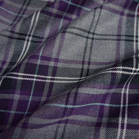 Fashion Purple Tartan Fashion Fabric 58 145 Cms Wide Etsy