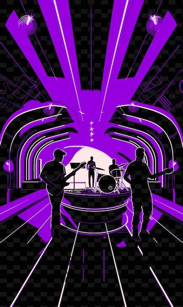 Premium PSD | Jazz fusion band playing in a modern concert hall with ...