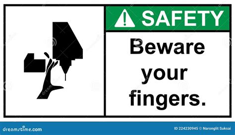 Beware Of The Dangers Of Cnc Machinessafety Sign Stock Vector