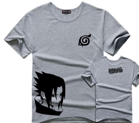 Sasuke T Shirt De Algodão Camisas De T Anime Naruto Menino Homens T