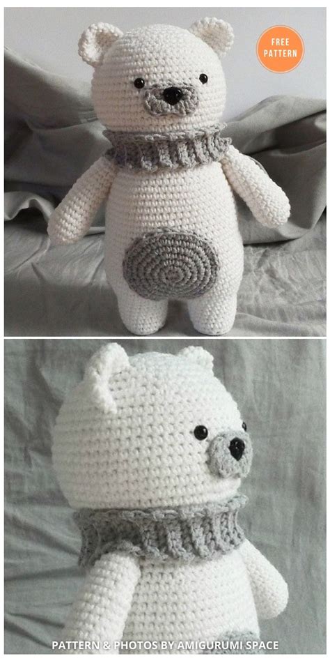 11 Free Polar Bear Amigurumi Toy Patterns The Yarn Crew