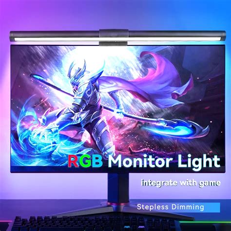 Monitor De Led Luzes Penduradas Barra Escurecimento Stepless Tela Rgb