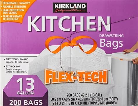 Kirkland Signature Bolsas Para Basura Con Cinta 200 Piezas En Venta En