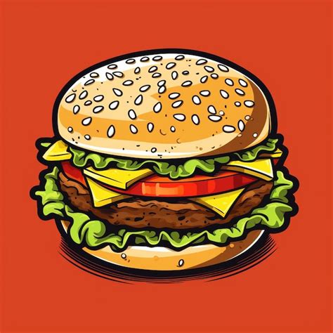 Vector hamburguesa hamburguesa comida ilustración icono foto rápida