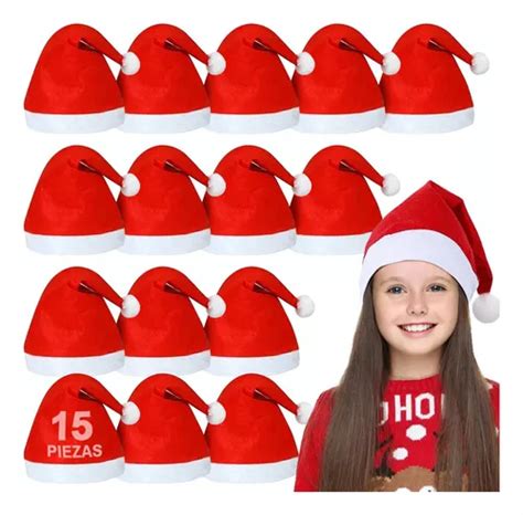 Gorros De Pap Noel Gorros Fiesta Navidad Gorros Navide O Mercadolibre