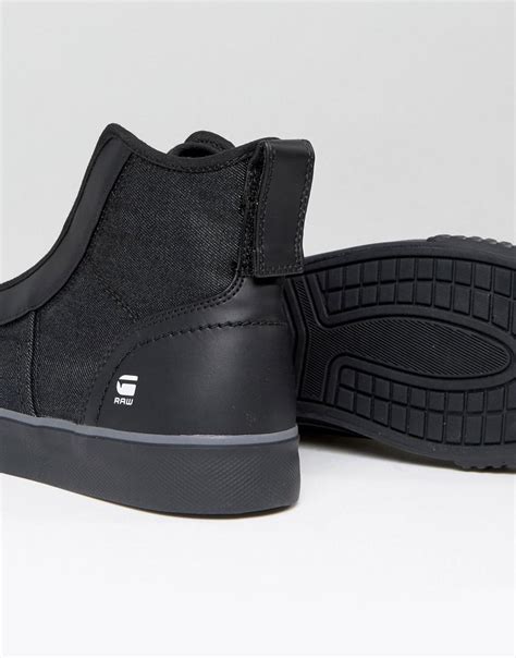 G-Star RAW Scuba Denim Sneakers in Black for Men - Lyst