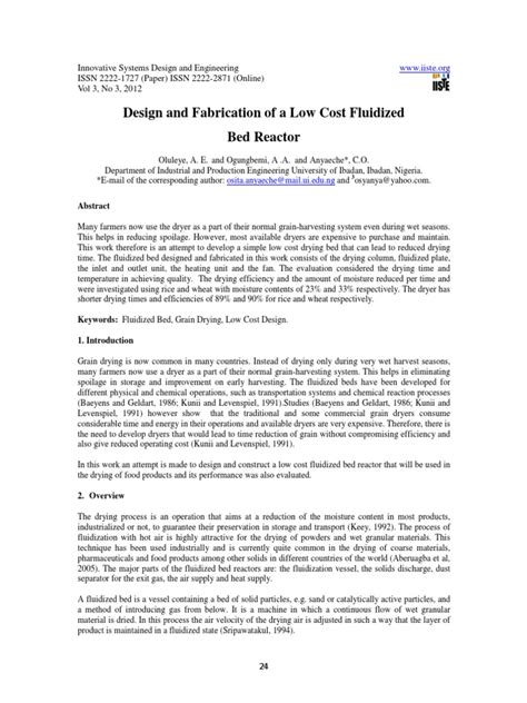 Fluidized Bed Reactor Design Steps | PDF | Reynolds Number | Fluidization