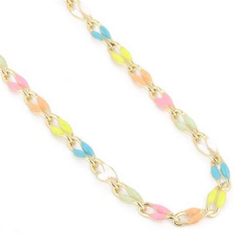 Enamel Cable Chain Enamel Rolo Cable Paperclip Chain For Crafting