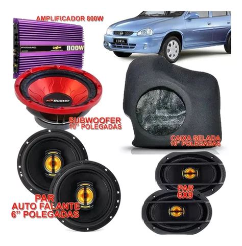 Kit Caixa Modulo Amplificador Alto Falante Corsa Classic