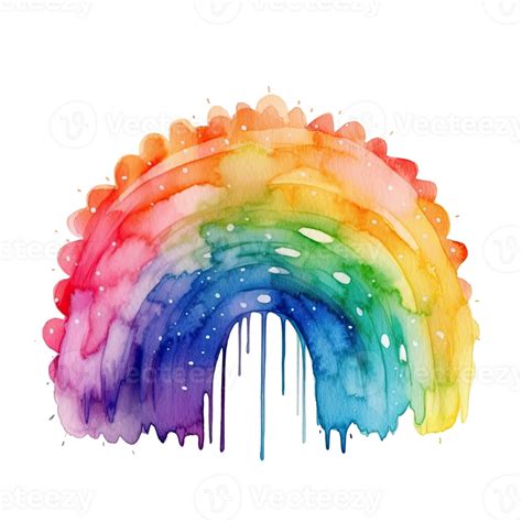 Watercolor Rainbow Illustration Png