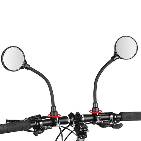 2PCS Long Bicycle Rearview Handlebar Mirrors 360 For Mountain Road Bike