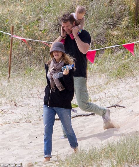 Blake Lively Strips Down To A Bikini Top With Baby James And Ryan Reynolds Daily Mail Online