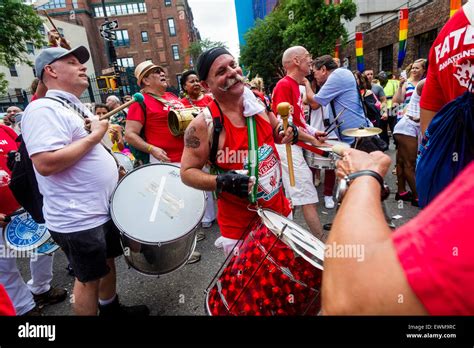New York USA Th June Gay Pride Parade In The West VIllage Manhattan Samba Marching