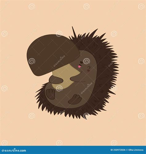 Hedgehog Clipart In Cute Cartoon Style Beautiful Clip Art Hedgehog With