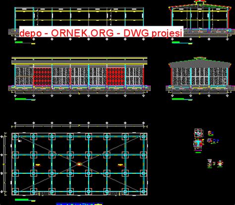 Proje Sitesi Depo Autocad Projesi