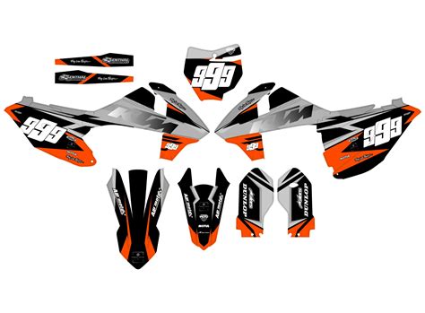 Kit déco KTM 85 SX 2018 2024 Racing Gris Boutique Kit Déco Moto