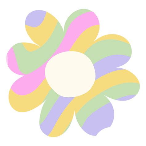 Diseño Png Y Svg De Rayas De Flores De Colores Para Camisetas