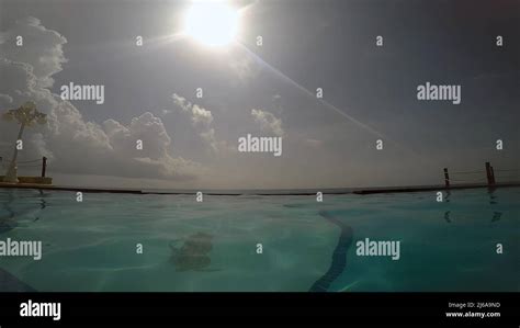 An infinity pool in the resort of Cancun, Mexico Stock Photo - Alamy