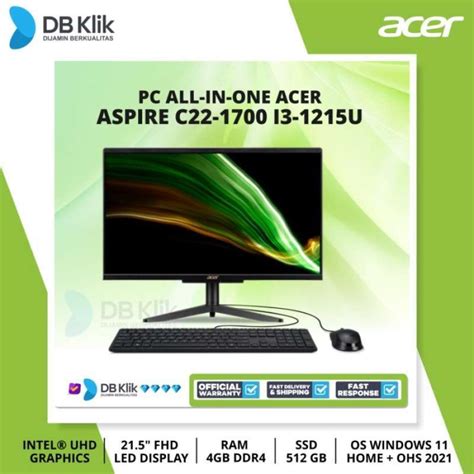 Jual Pc Aio Acer Aspire C I U Gb Ssd Gb Nodvd W Ohs