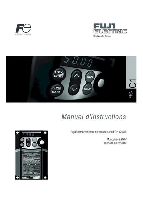 Pdf Frenic Mini Fr E Mail Fuji Electric Manuel D Instructions