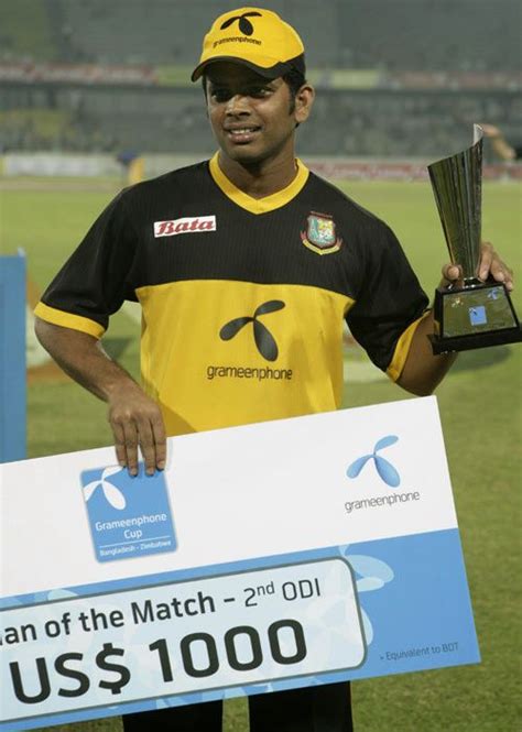 Abdur Razzak With His Man Of The Match Award ESPNcricinfo