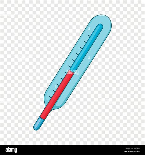 Medical Mercury Thermometer Icon Cartoon Style Stock Vector Image