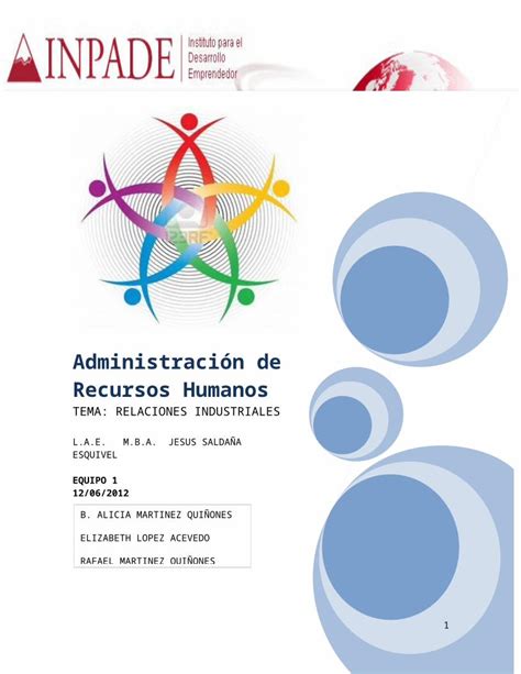 Docx Administraci N De Recursos Humanoslic Inpade Weebly Rh