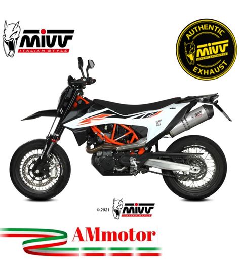 Mivv Ktm Smc R Terminale Di Scarico Marmitta Per Moto Oval Titanio