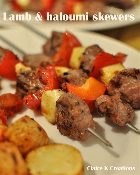 Lamb And Halloumi Skewers Claire K Creations