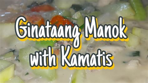 Ginataang Manok With Kamatis Youtube