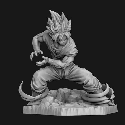 Goku Ss Modelo De Impresi N D Stl