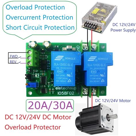 Brushed DC Motor Overload Overcurrent Short Circuit Protector Module