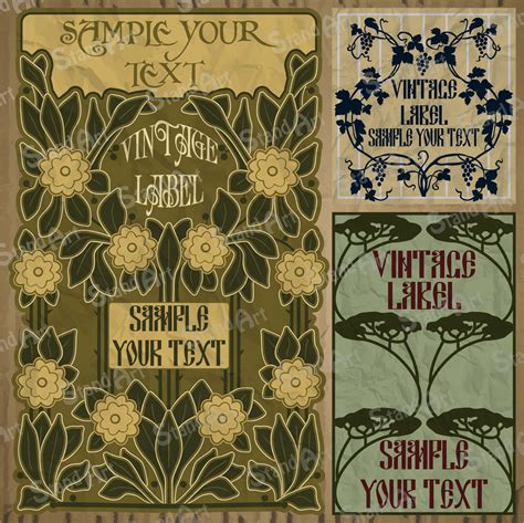 Art Nouveau Vector Covers Art Nouveau Clip Art Art Nouveau Vintage