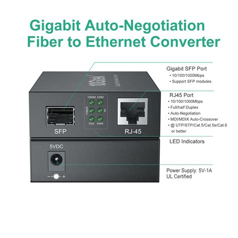 Getuscart Pack G Gigabit Sfp To Rj Fiber To Ethernet Media