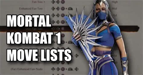 Here Are The Mortal Kombat Move Lists For All Characters In The Pre