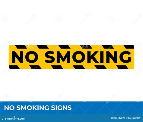 Warning No Smoking Area Signs In Vector Easy To Use And Print Design