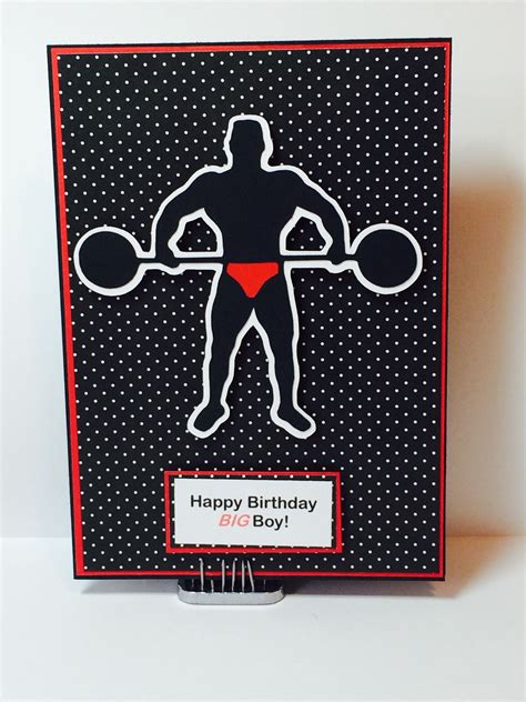 Happy Birthday Weightlifter Body Builder Card Custom Handmade All